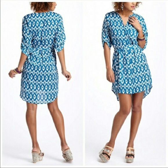 Anthropologie Dresses & Skirts - ANTHROPOLOGIE Maeve IKAT SHIRTDRESS